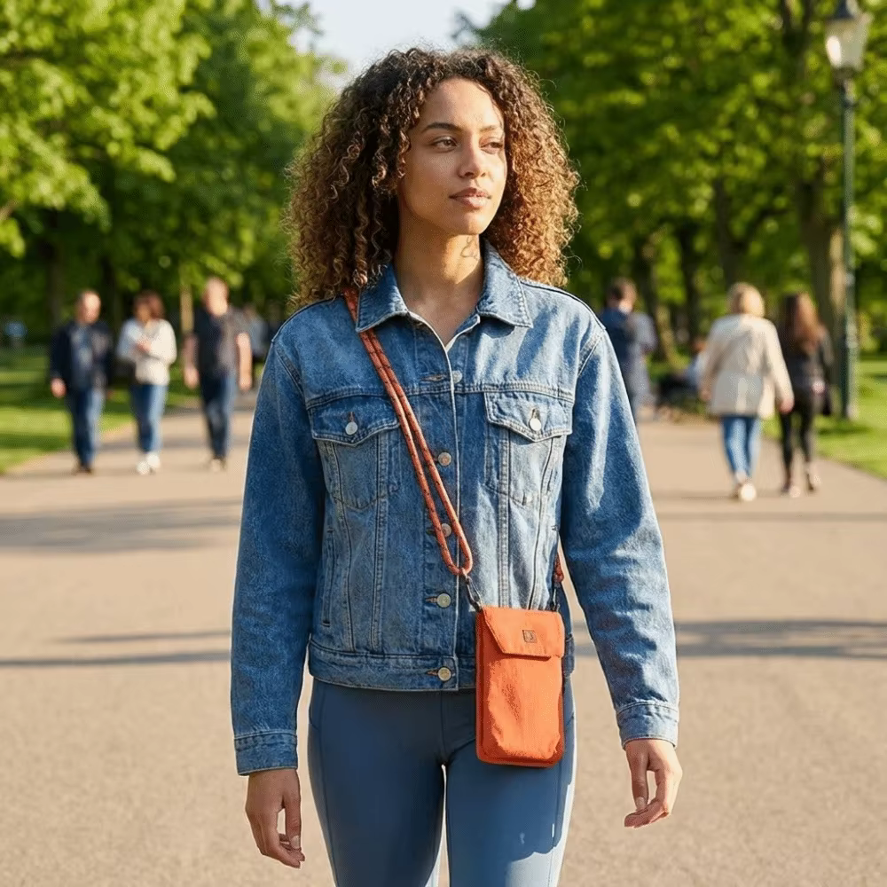 Pochette de rangement en nylon pour téléphone portable