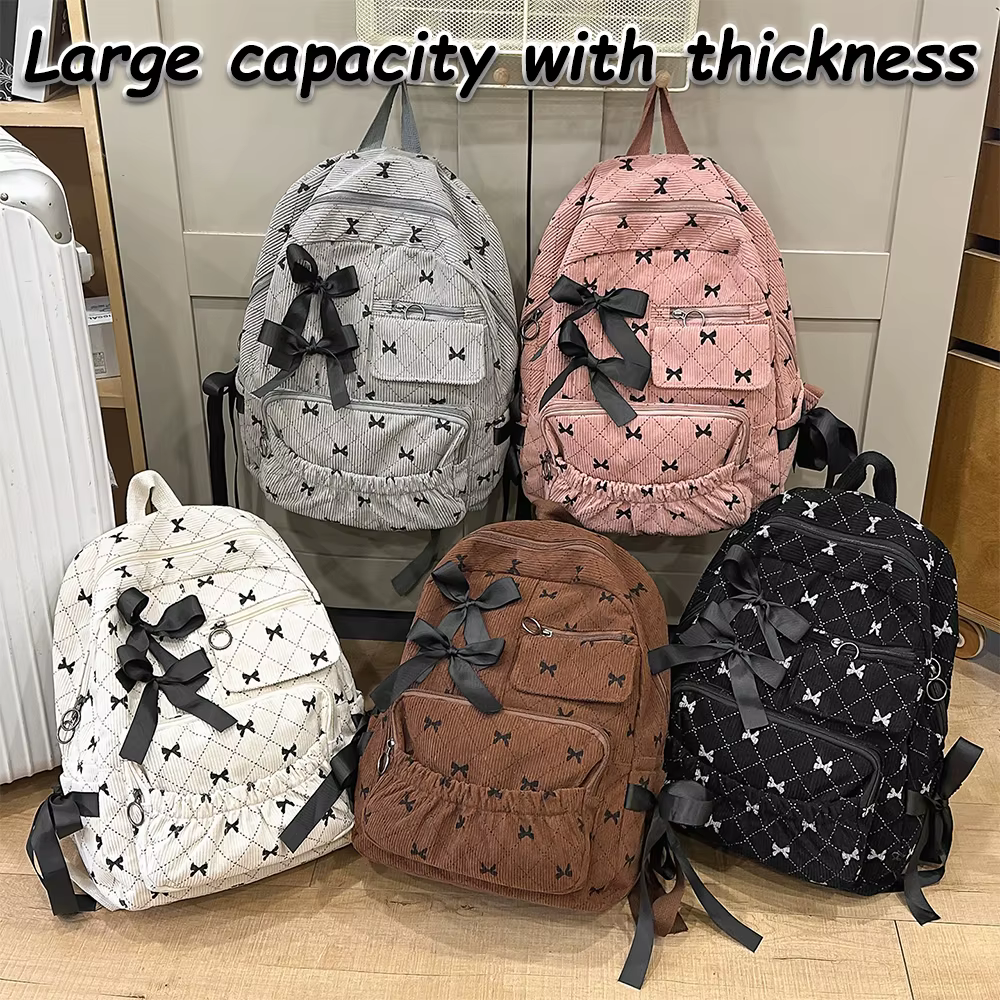 Sac à dos en velours côtelé pour le printemps et l'été