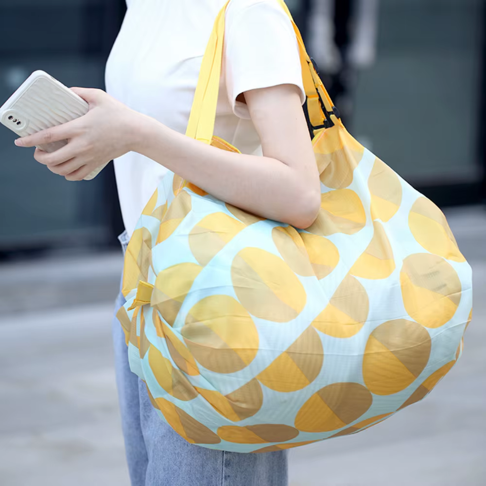 Sac de courses pliable grande capacité et sac à rouleaux portable