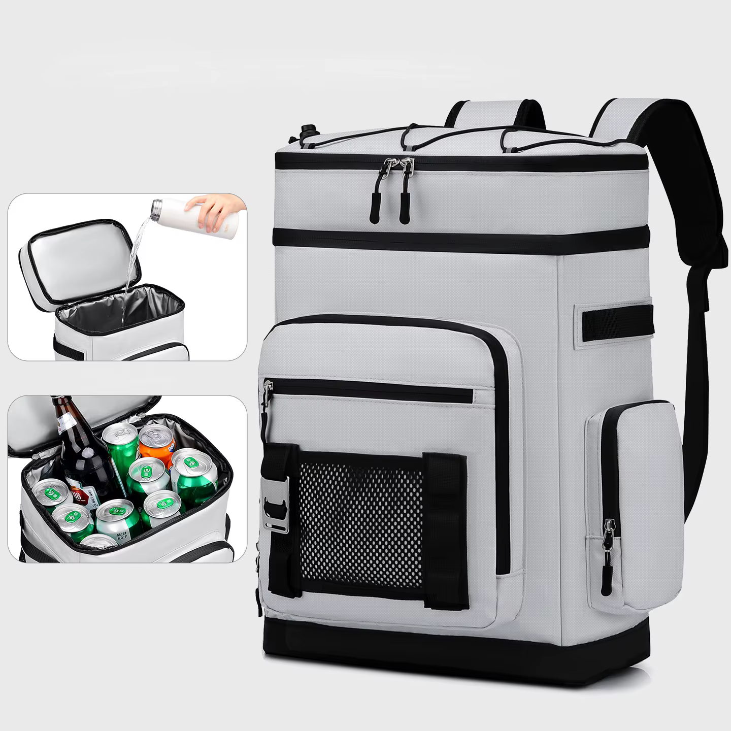 Sac à dos isotherme imperméable et anti-fuite à double bandoulière pour voyage