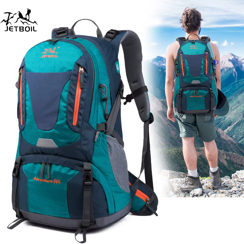 Sac à dos de sport d'extérieur respirant et imperméable 50 litres pour hommes et femmes