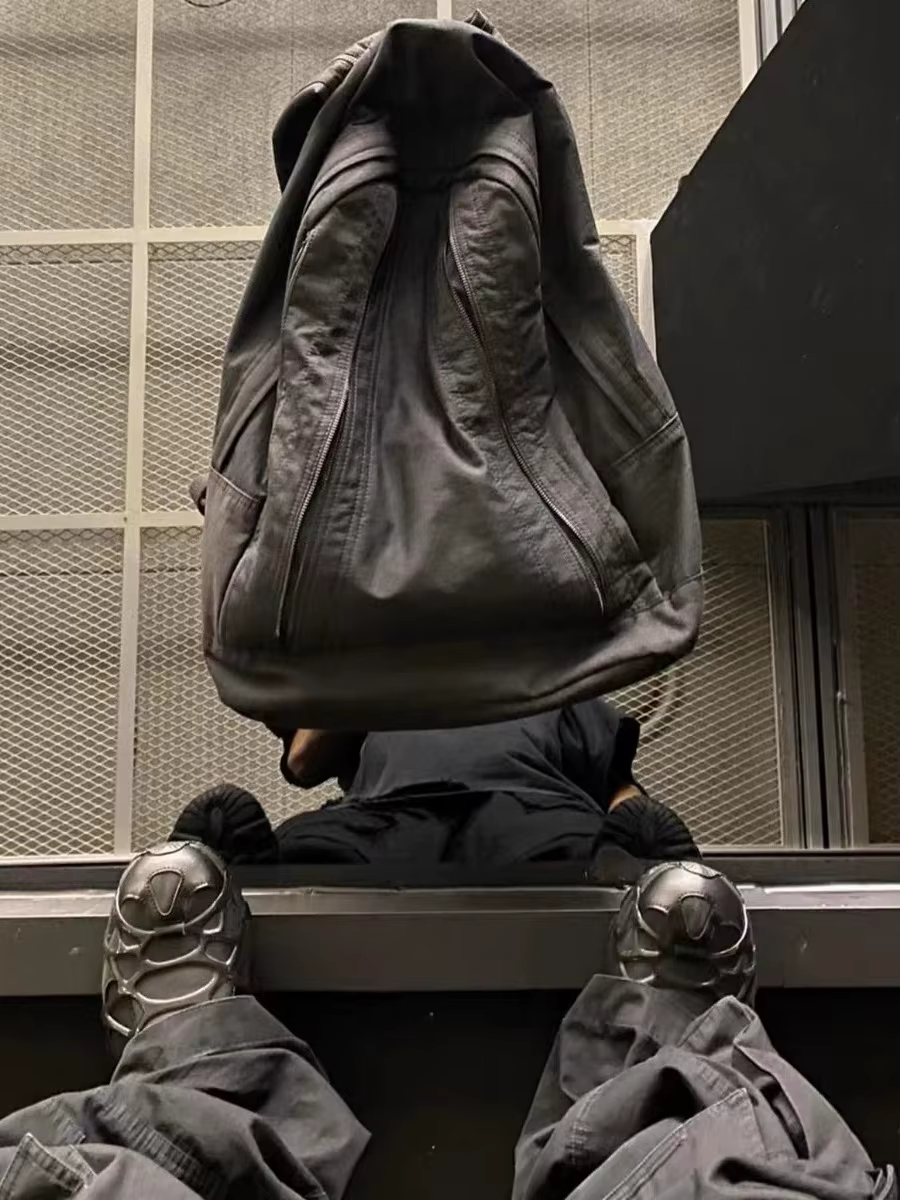 Sac à Dos en Toile Noire Unisexe