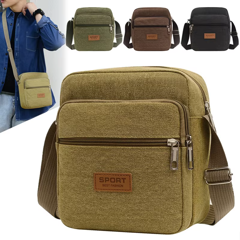 Hommes mode toile petit sac décontracté