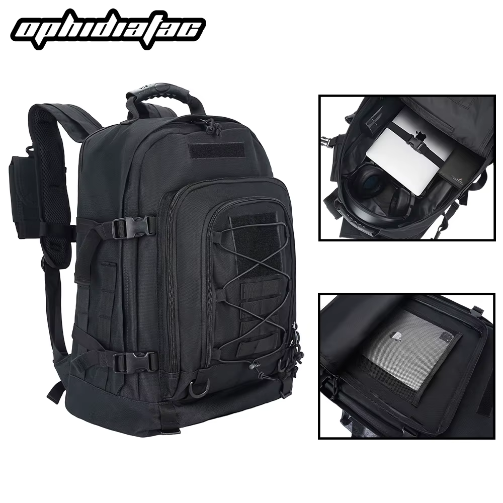 Sac à dos de randonnée en plein air multifonctionnel et de grande capacité OPHIDIANTAC doté d'une conception d'épaule ergonomique et de fonctionnalité tac