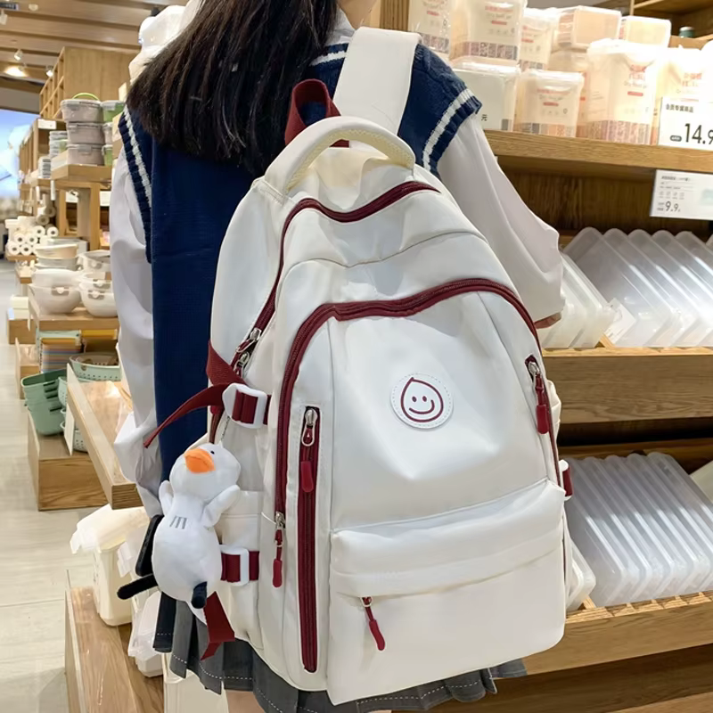 2024 Grand femme mignon collège sac à dos fille voyage livre sac à dos en nylon mode dames sac de loisirs femmes ordinateur portable hommes sacs d'école