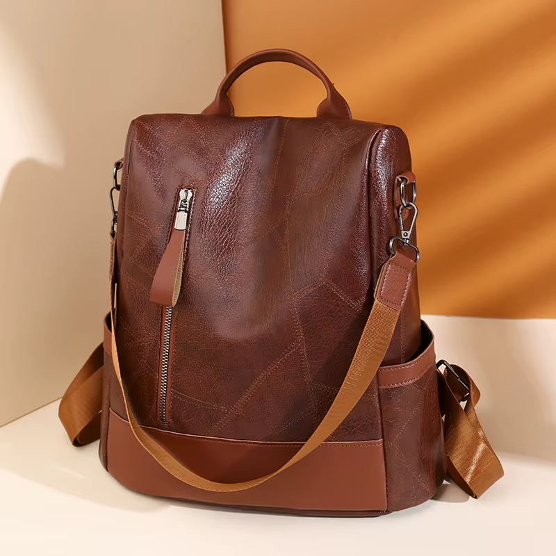 Collège femmes sac à dos concepteur en cuir souple Vintage Packbag femme voyage sac à dos sacs d'école pour adolescentes sac à bandoulière