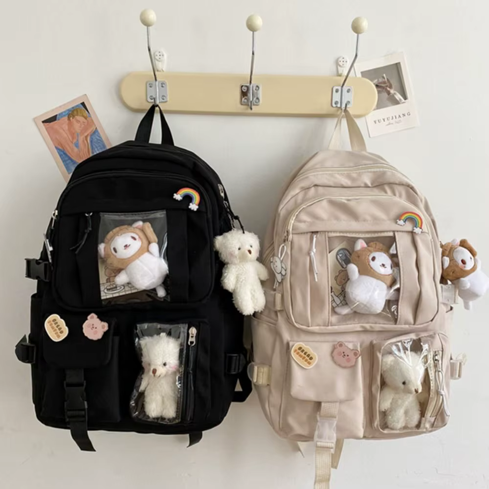 Sac à dos d'école en nylon imperméable pour adolescents