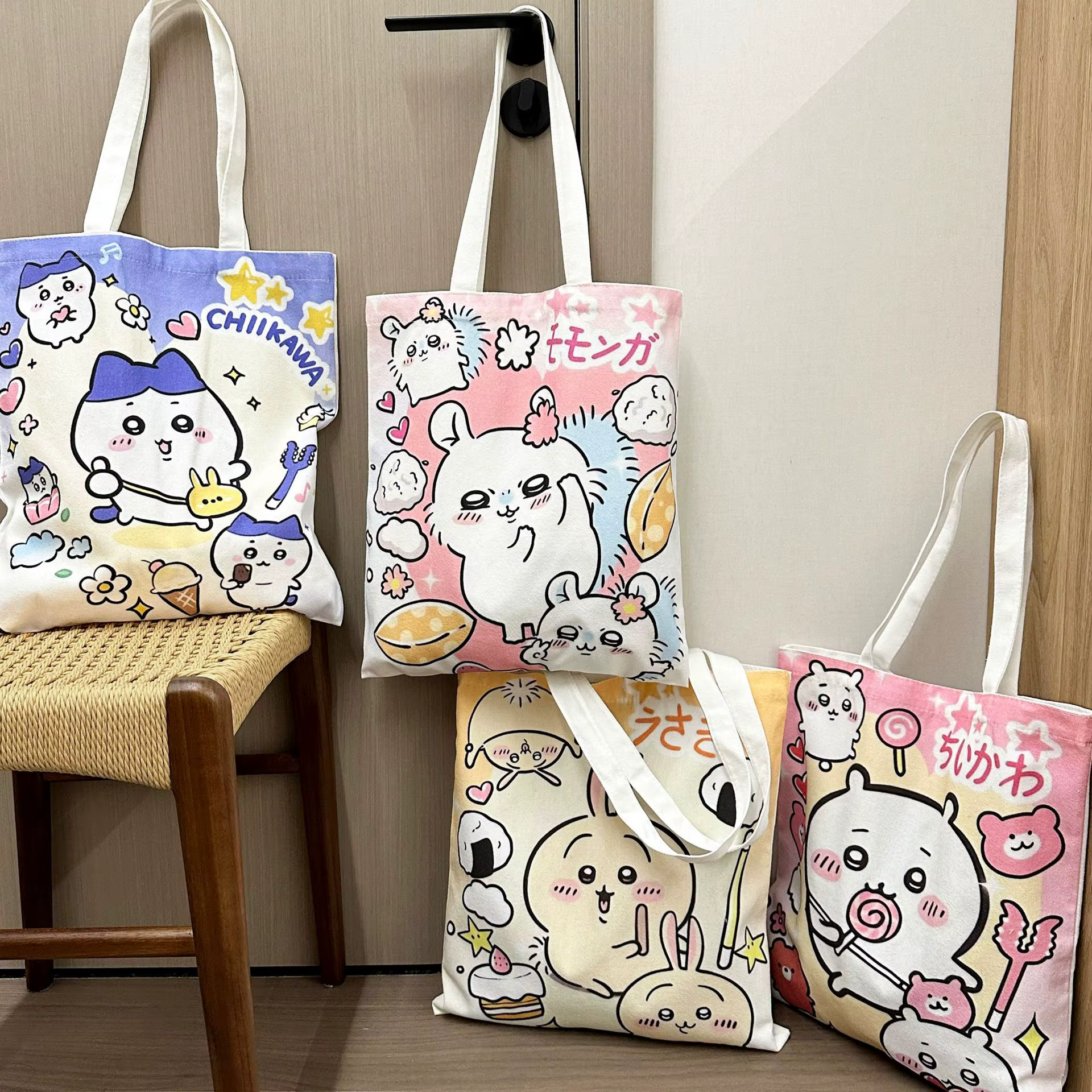 Sac en toile de dessin animé Chiikawa