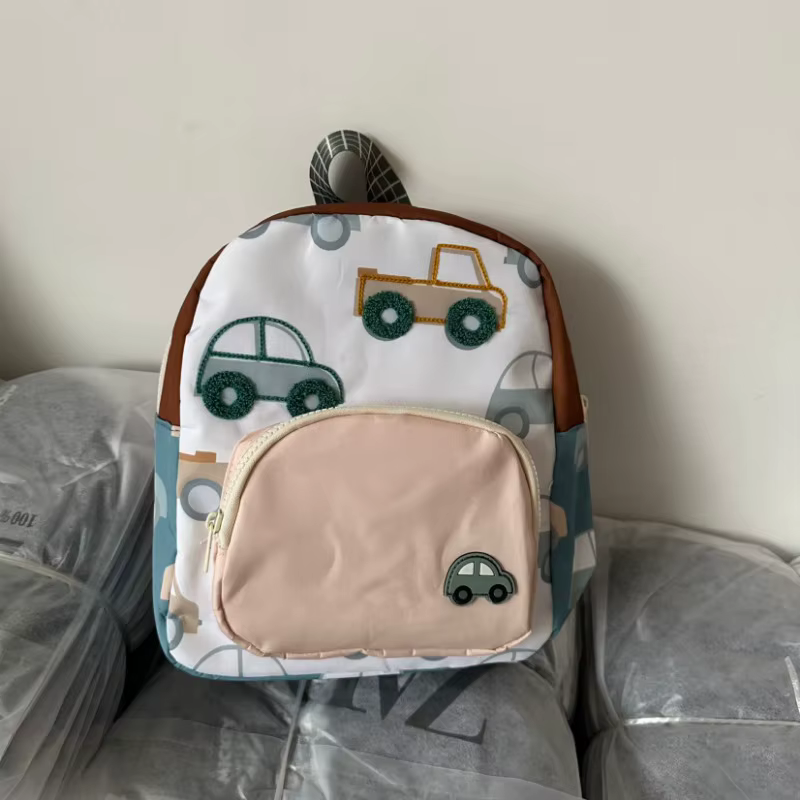 Sac à dos enfant motif voiture de dessin animé mignon