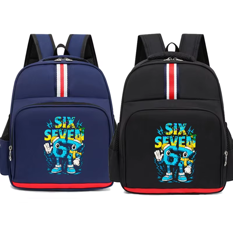 Sac à dos étanche Six Seven 6 7 cerveau italien dessin animé sacs primaires enfants Meme 67 sac à dos pour la maternelle garçons filles cadeau
