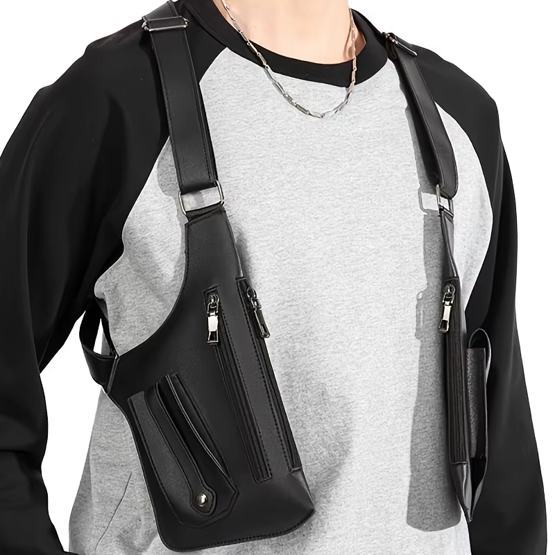 Sac à dos léger multi-poches | Sac de poitrine tendance pour les trajets quotidiens