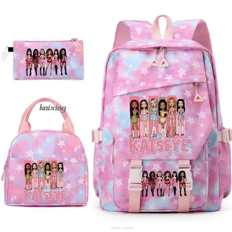 Nouveaux sacs à dos Katseye à imprimé amusant