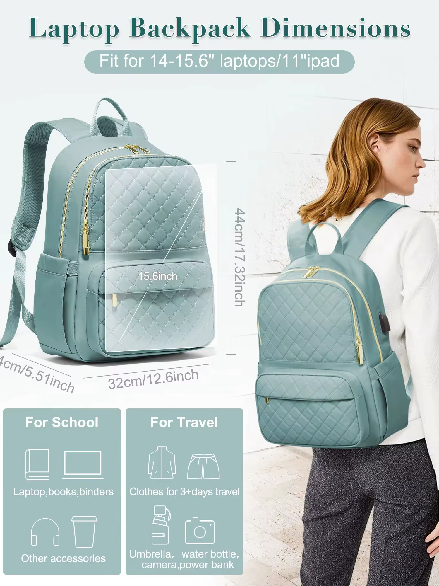 Sac à dos Eastpak étanche décontracté pour filles universitaires