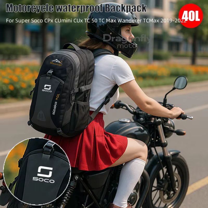Soco Logo sac à dos moto étanche randonnée léger Trekking pêche sac polochon pour Super