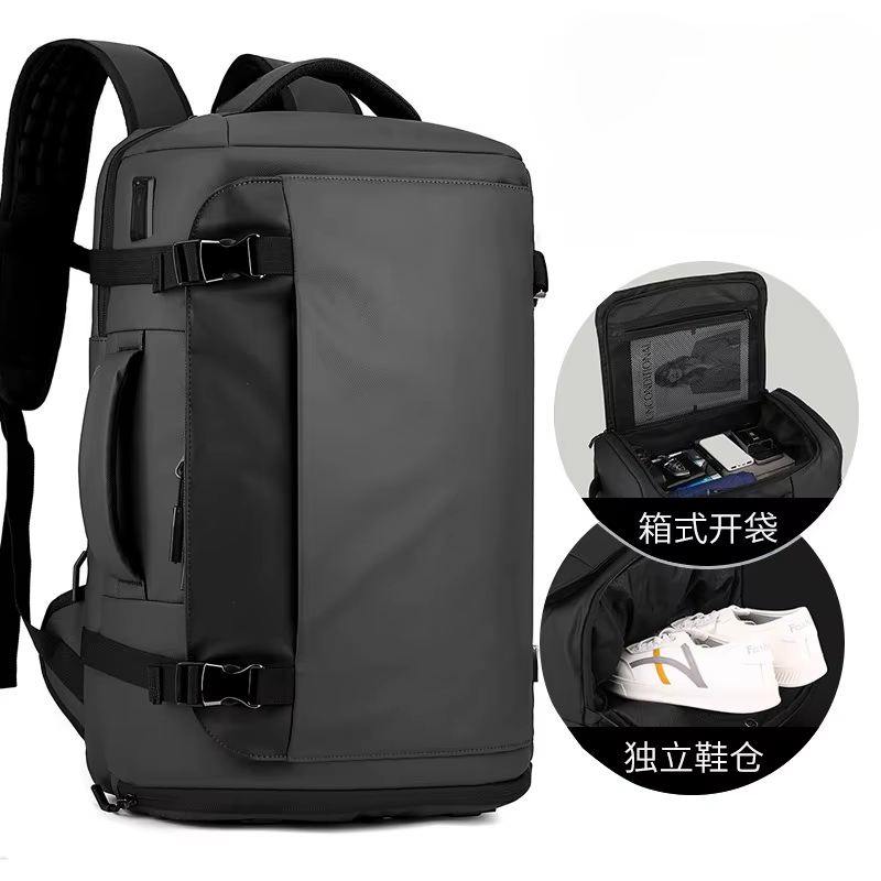 Sac à dos de voyage extérieur Simple sac à dos respirant réduction de la charge épaule dos grande capacité USB indépendant