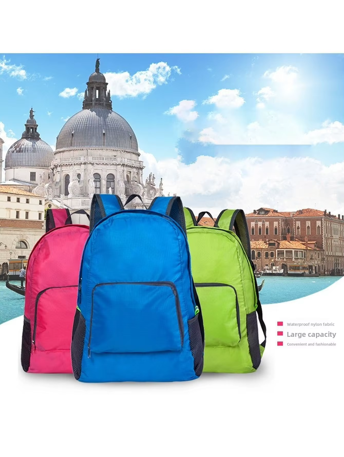 Sac de voyage pliable, sac à dos léger