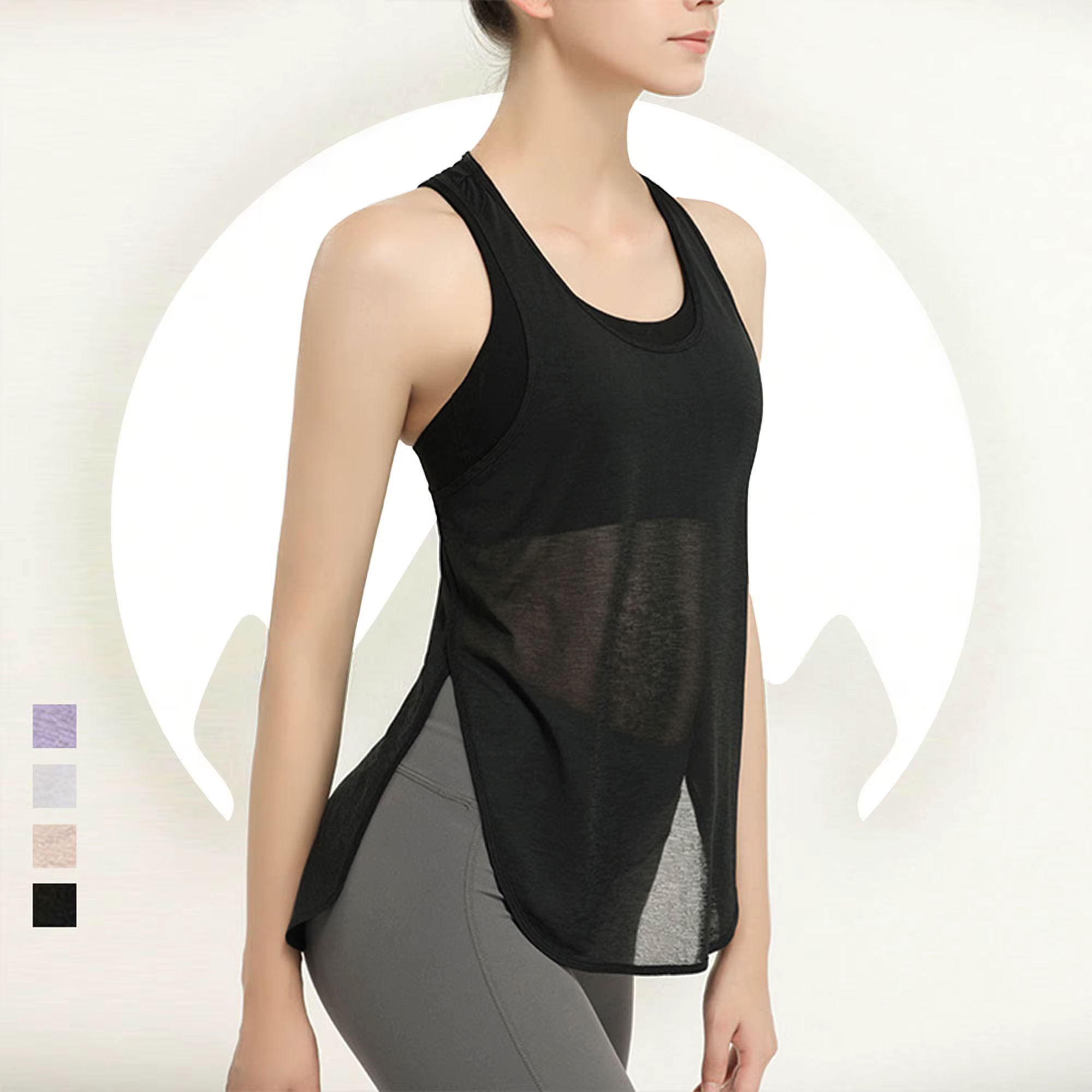 Gilet de sport translucide pour femme – Haut de course léger