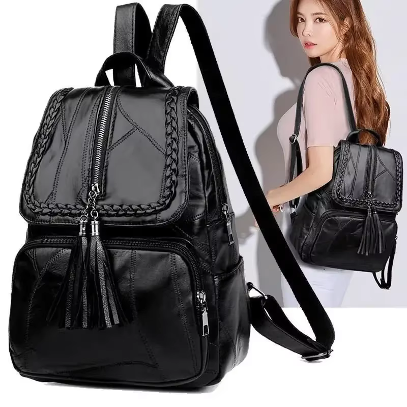 Mode femmes sacs à dos en cuir PU femme Vintage sac à dos pour filles sac d'école voyage sac à dos sac à main sac à bandoulière