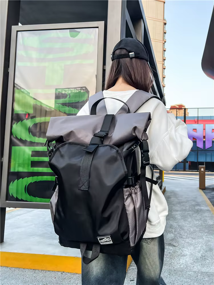 Sac à dos à enroulement pour hommes – Sac de sport et de fitness avec compartiment à chaussures