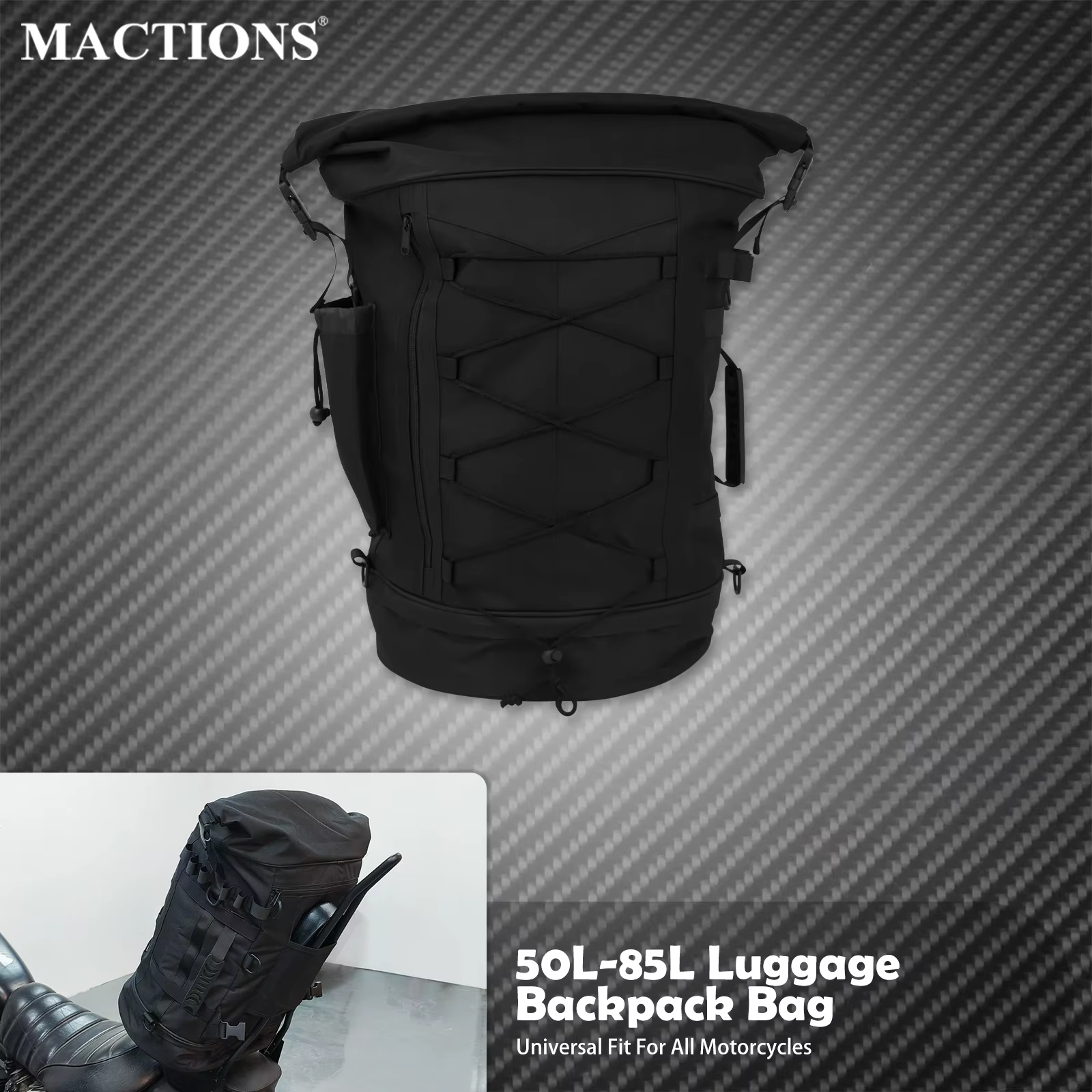 Sac à dos de bagage pour moto 50L-85L
