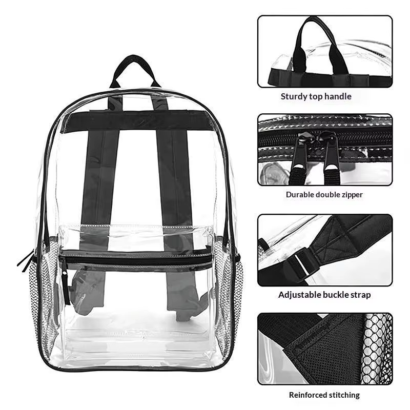 Sacs à dos transparents imperméables en PVC