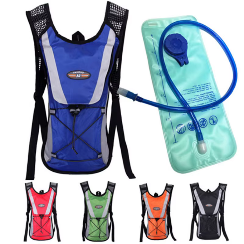 Sac à dos d'hydratation avec vessie d'eau de 2L pour homme et femme