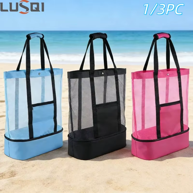LUSQI Lot de 3 sacs de courses imperméables grande capacité