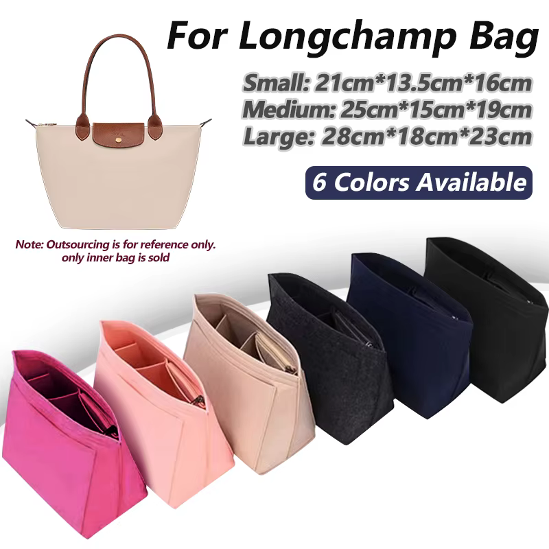 Organisateur de sac à main en feutre pour la série Longchamp Le Pliage