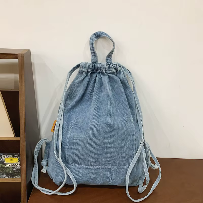 Mochila-Sac à Dos en Toile Délavé de Proximité pour Femme