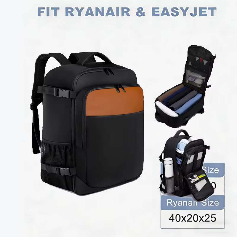 Geestock ryanair 40x25x20 sac à dos avion sac à dos de voyage multifonctionnel bagage de cabine étanche 14 "sac à dos pour ordinateur portable
