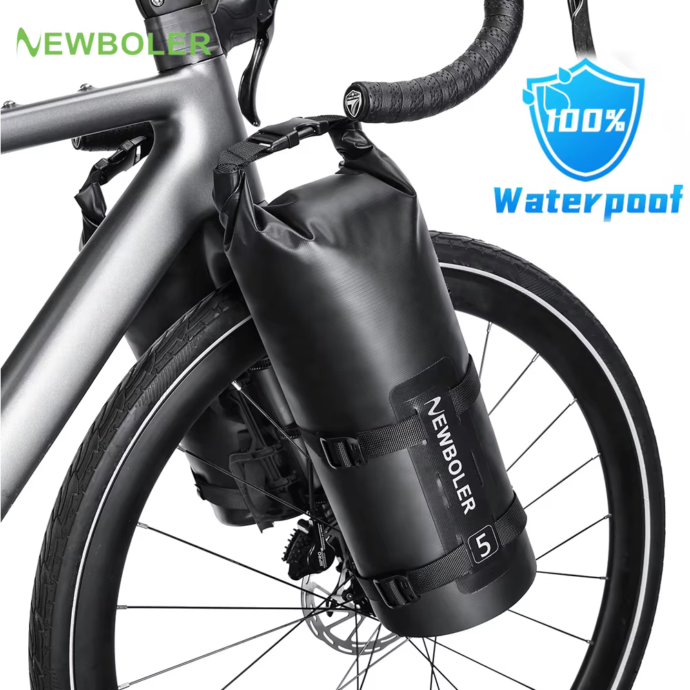 NEWBOLER 2023 sac de fourche de vélo étanche Portable 5L sac