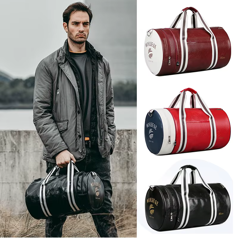 Sac de sport en cuir PU pour hommes