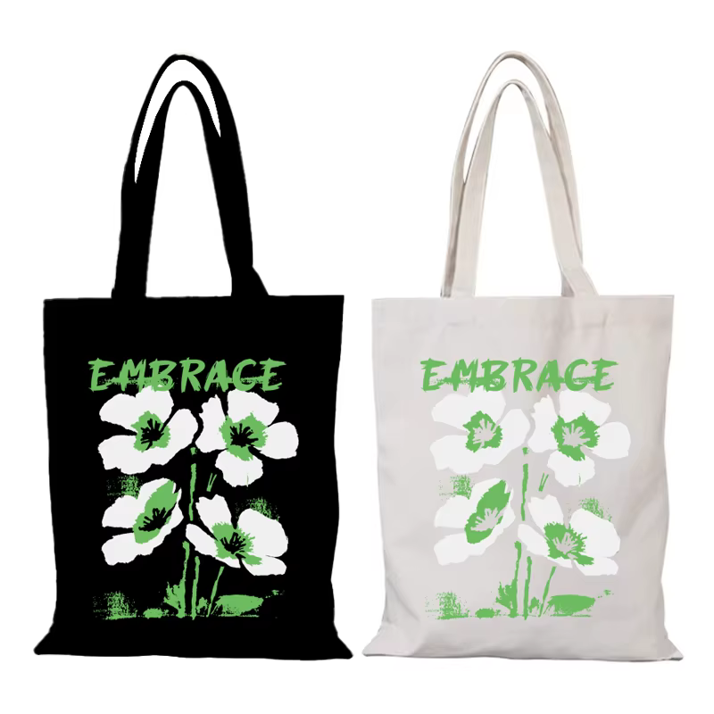 Sac de courses pliant fleurs sacs en tissu de loisirs