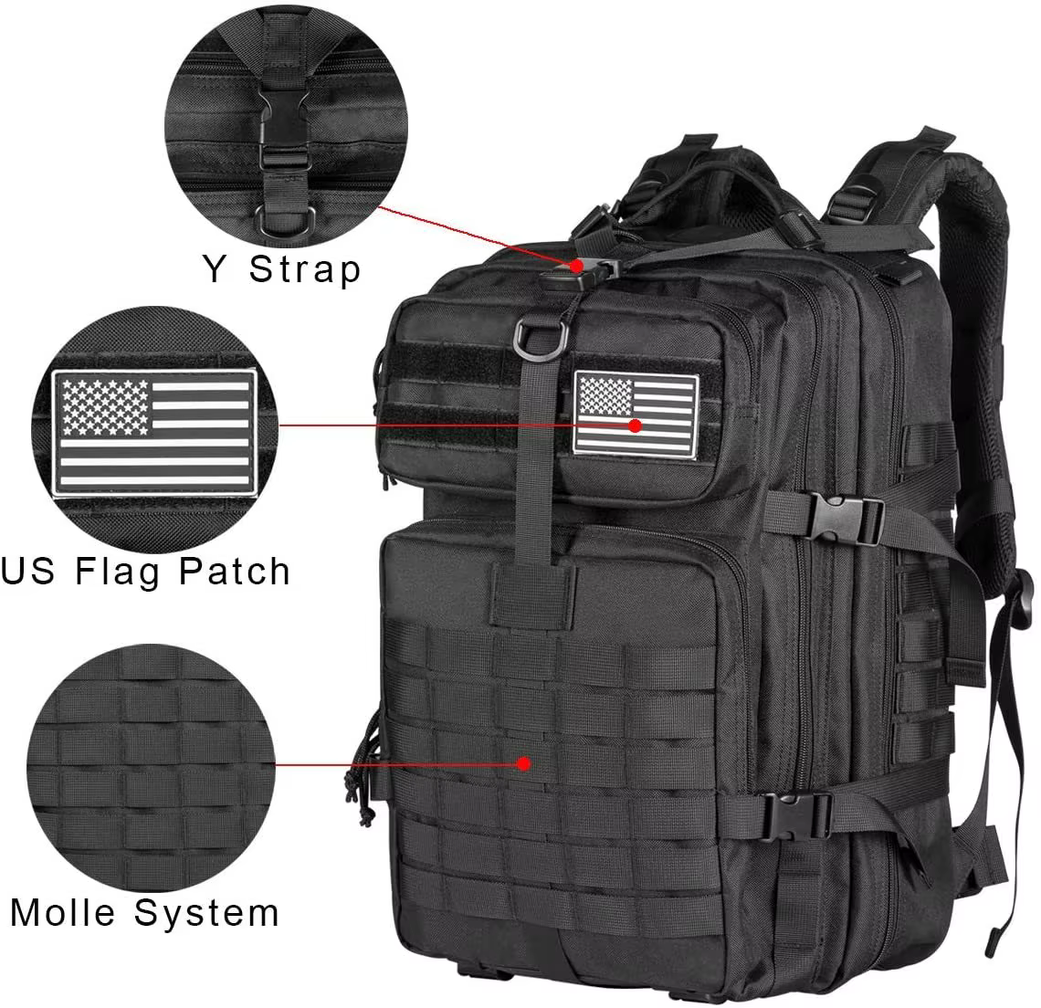 Sac à dos tactique militaire A1 60L pour hommes