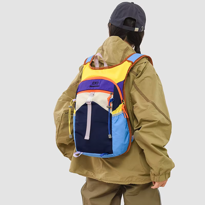 Nouveau sac à dos de voyage tendance aux couleurs contrastées