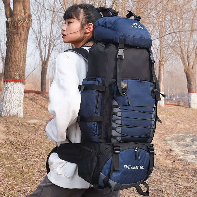 90L randonnée en plein air sport sacs de voyage respirant imperméable alpinisme sac à dos grande capacité