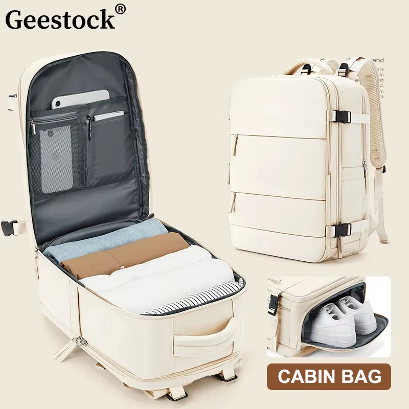 Geestock mochilas sac à dos de voyage 40x20x25 sac de cabine sac à dos pour ordinateur portable bagage à main avion sac à dos cartable étanche