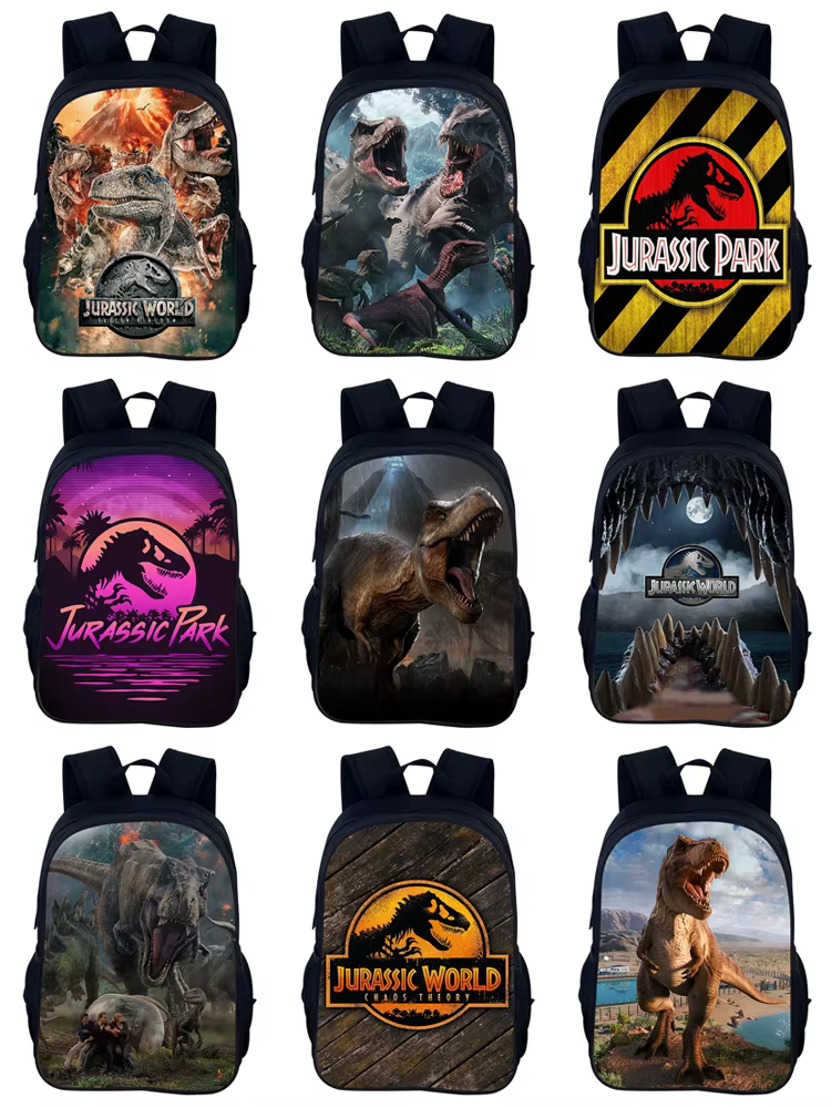 Film j-jurassic World sac à dos sacs d'école garçons et filles sac à dos dinosaure sac à dos à fermeture éclair