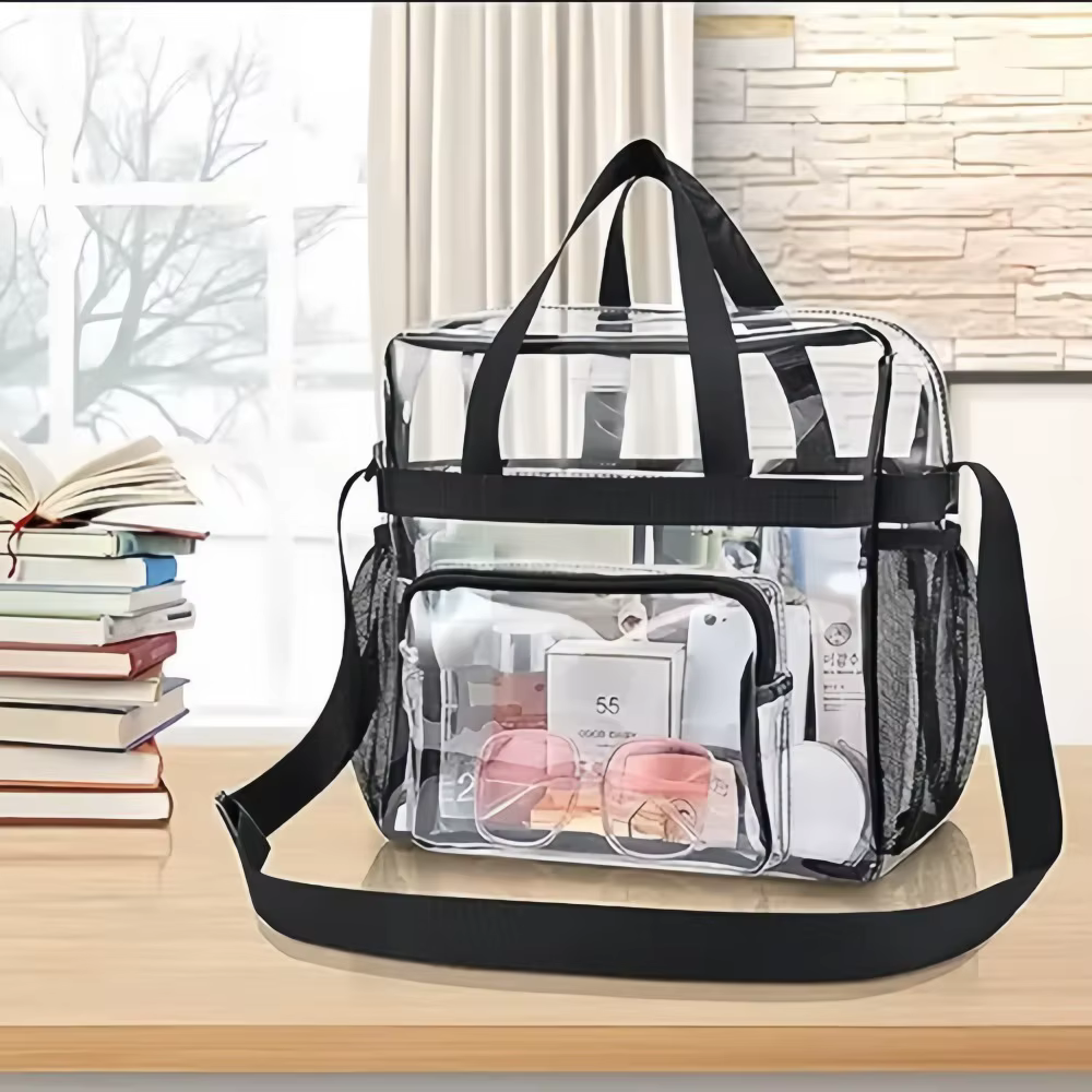 Sac fourre-tout transparent robuste en PVC