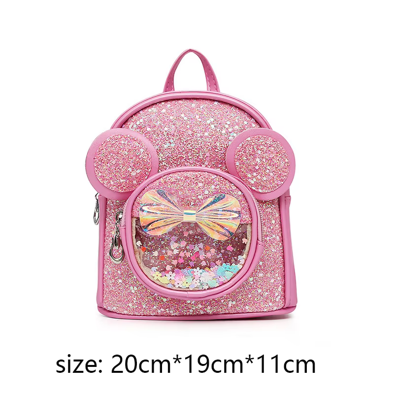 Mignon enfants sac mode paillettes maternelle sacs à dos pour bébé filles dessin animé souris sac à dos décontracté