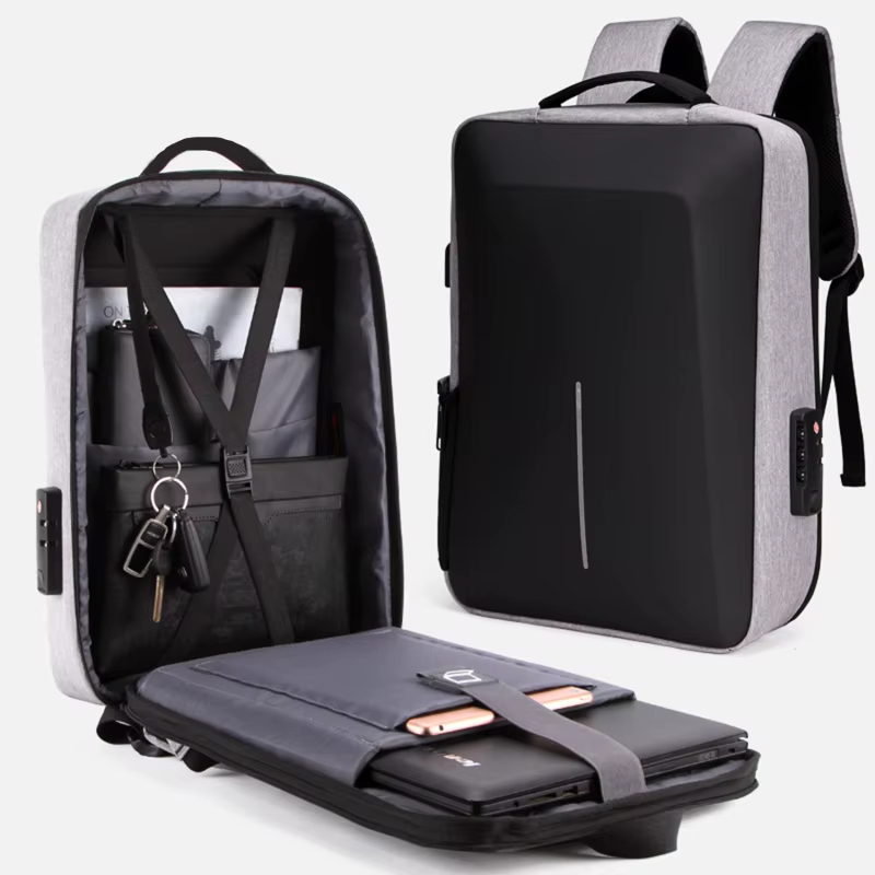 Sac à dos antivol à coque rigide pour homme