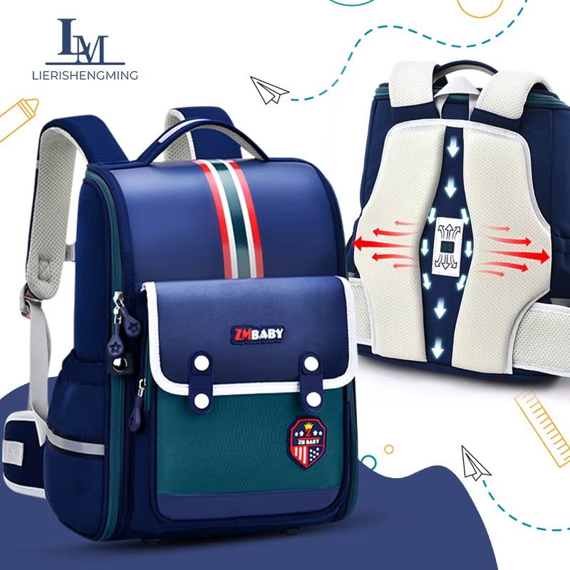 Sac à dos scolaire léger de style britannique pour garçons et filles