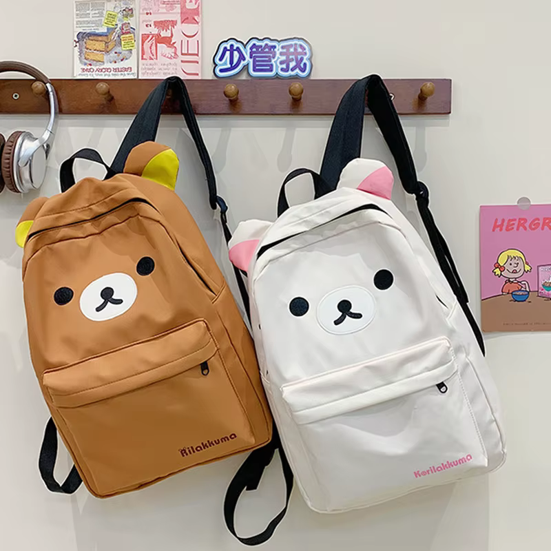 Chaud mignon ours Rilakkumas sac à dos grande capacité Anime dessin