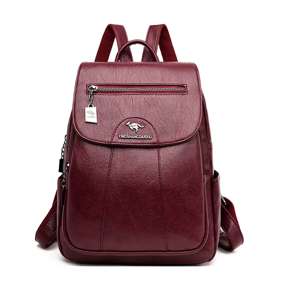 Sac à dos en cuir souple pour femmes