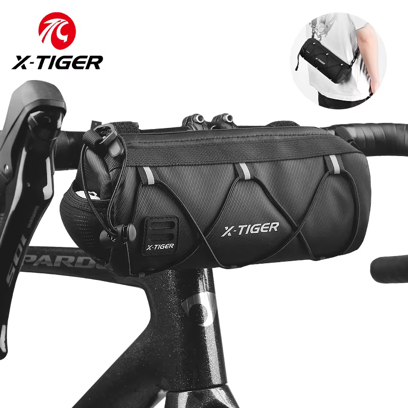 X-TIGER sac de vélo Portable guidon multi-usages grande capacité sac à dos vtt route cyclisme cadre Tube sac sacs à bandoulière