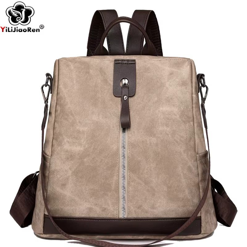 Mode Anti-vol sac à dos femme haute qualité en cuir sac à dos femmes sacs à bandoulière concepteur dames léger voyage sac à dos
