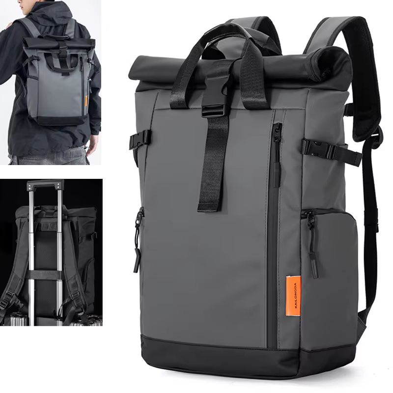 Sac de voyage pour hommes 15.6 pouces ordinateur portable sac à dos en plein air étanche Camping randonnée sac d'école collège affaires sac à dos