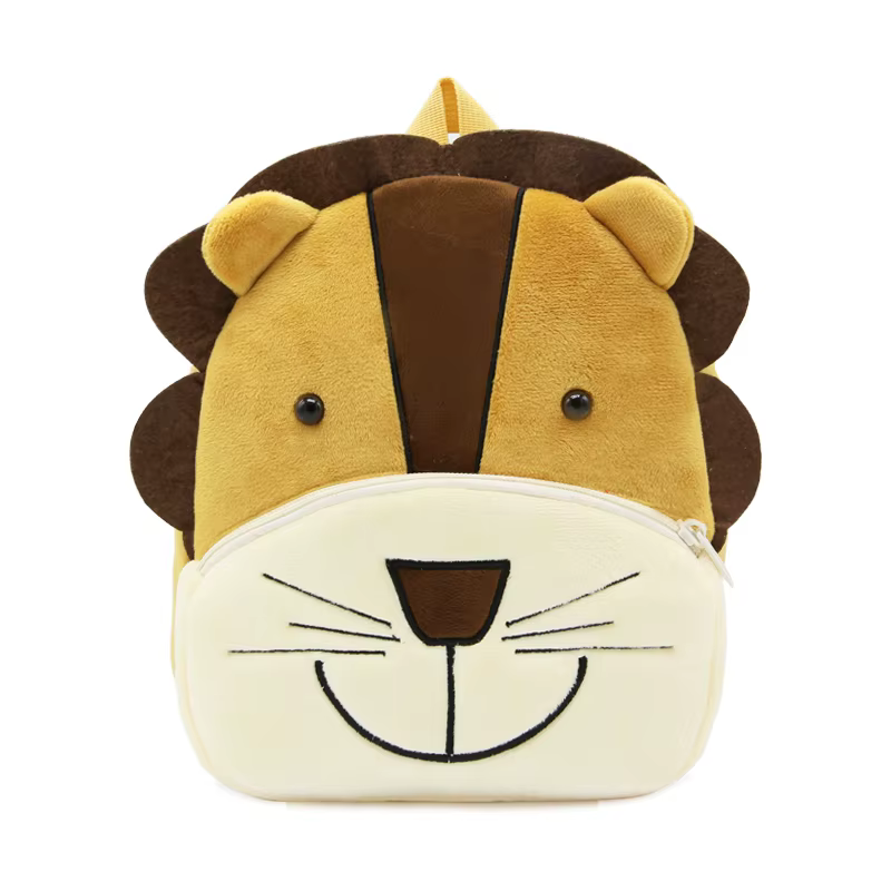 Garçons filles école sac à dos mignon Animal Lion enfants en peluche sac à dos maternelle