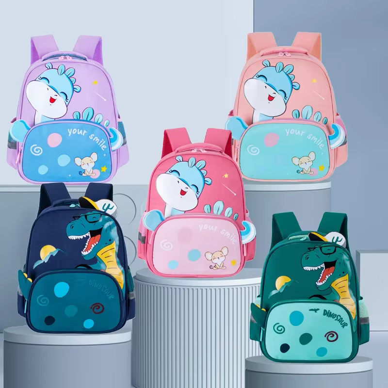 Sac d'école maternelle dessin animé dinosaure bébé garçons sacs à dos pour enfants d'âge préscolaire cartable 2-6 ans