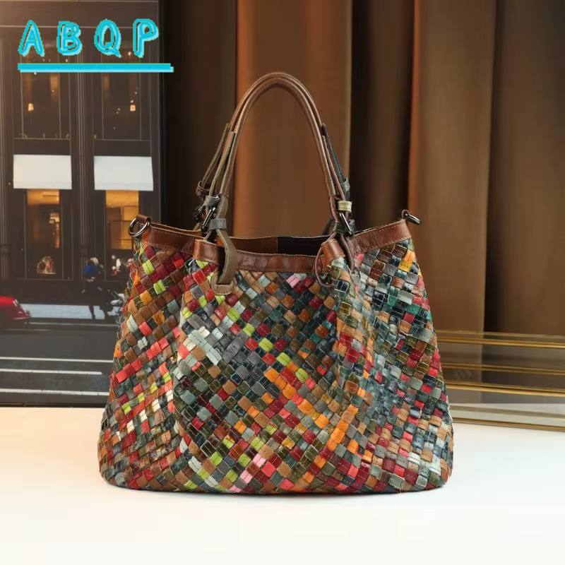 ABQP Nouveau sac à main pour femme en cuir véritable